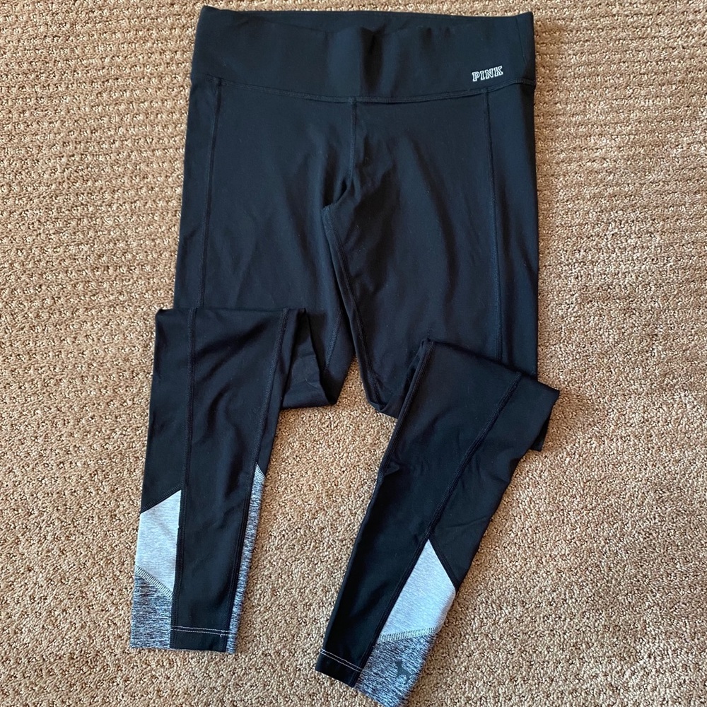 Pink Victoria’s Secret Black Yoga Leggings